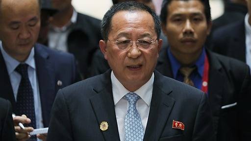 약 4년 간 대미전략을 담당해온 리용호 북한 외무상. 최근 교체된 것으로 알려졌다. KBS 방송화면 캡쳐