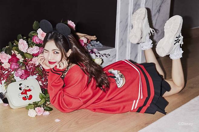 스트리트 캐주얼 브랜드 'MLB'의 2020년 글로벌 앰버서더로 발탁된 가수 현아/사진제공=MLB