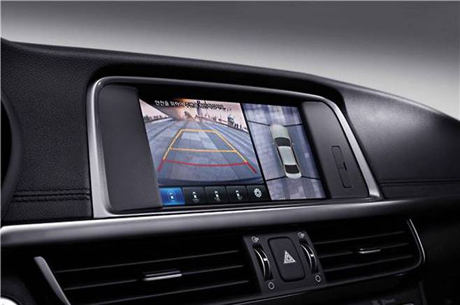 초기형 어라운드뷰는 4방향 영상을 단순히 분할해 보여주는 방식이었다 (출처=기아자동차)