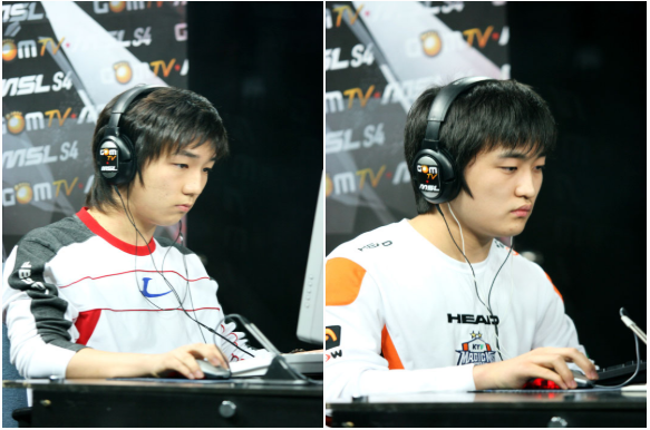 이제동(좌) 선수와 이영호(우) 선수