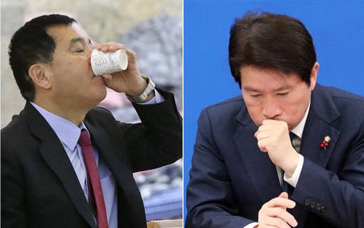자유한국당 심재철 원내대표(왼쪽)와 더불어민주당 이인영 원내대표. 연합뉴스
