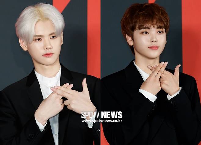 ▲ 엑스원 출신 강민희(왼쪽부터), 송형준. ⓒ한희재 기자