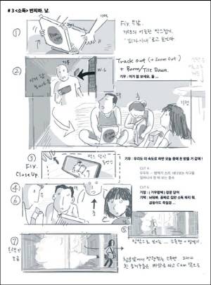 영화 ‘기생충’ 콘티./사진제공=CJ ENM