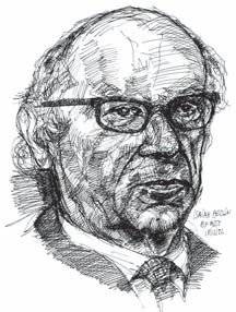 아이자이어 벌린 캐리커처. [사진 아르투로 에스피노사]