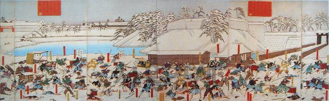 낭사들이 다이로를 습격하는 장면.