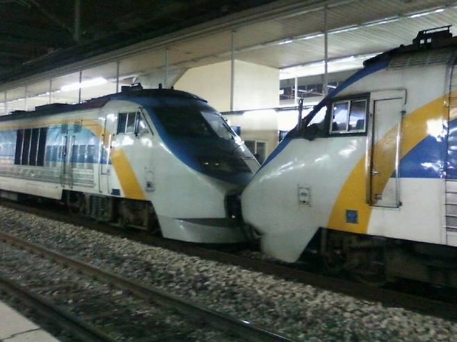 새마을호 중련 연결. [블로그 엔레일 캡처]