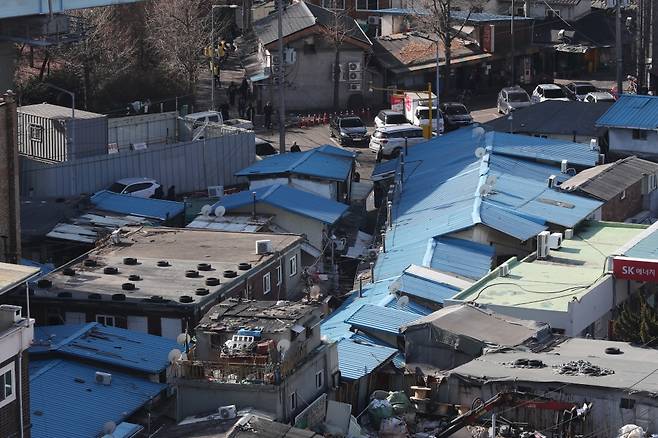 공공임대주택 복합단지로 재개발 예정인 영등포역 인근 쪽방촌 부지 전경. /사진제공=뉴스1