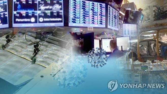 코로나 덮친 세계경제 성장전망 줄하향…각국 대책 부심(CG) [연합뉴스TV 제공]