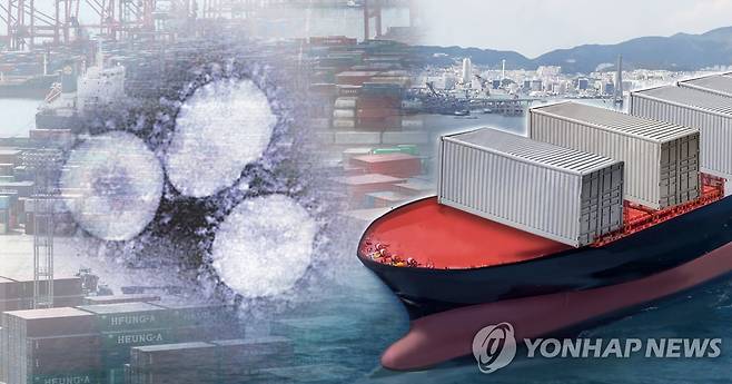 코로나19 영향 수출 둔화 (PG) [정연주 제작] 사진합성·일러스트