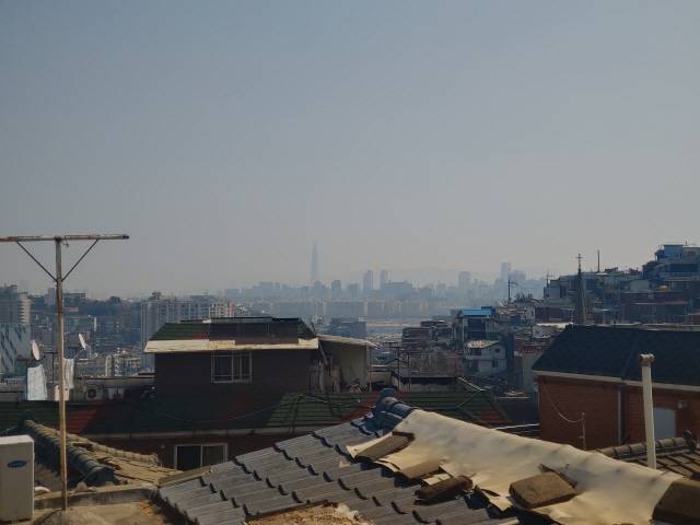 이태원과 한남동 일대 경사지에 조성된 서민 밀집지역. /사진=고병기기자