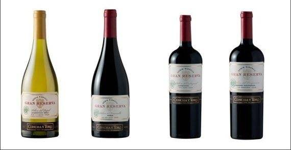 콘차이 토로가 생산하는 그랑 리제르바 시리즈. 왼쪽 세번째가 까르미네르다.