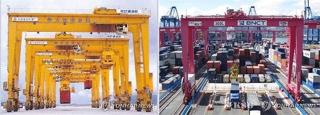 RTGC(왼쪽)와 RMGC(오른쪽) [부산항만공사 제공·재판매 및 DB 금지]