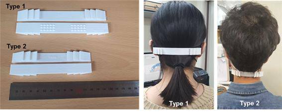 마스크 고리/​사진=대한3D프린팅융합의료학회 제공