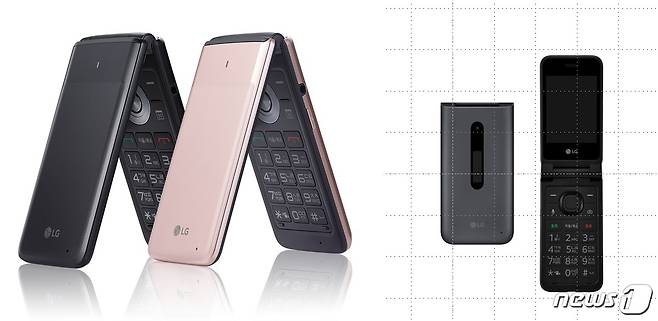 LG전자가 2년 만에 폴더폰 ''LG 폴더2'를 새롭게 출시했다. 왼쪽은 'LG폴더', 오른쪽은 'LG 폴더2'.  © 뉴스1