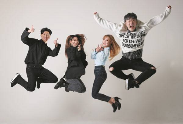 안무팀 모스트하모니. 맨 왼쪽부터 조영서, 윤하늘, 김주원, 심헌식 단장 /오종찬 기자 ojc1979@chosun.com