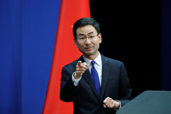 겅솽 중국 외교부 대변인이 미국 정부를 향해 중국은 적이 아니라는 입장을 밝혔다. /사진=로이터
