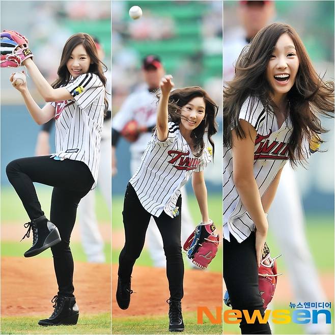 패대기 시구를 너무 의식해서였는지 태연이 던진 공은 포수의 키를 훌쩍 넘긴 홈런 시구였다. 태연은 민망한 듯 손으로 입을 가리며 웃었고 타석에 있던 시타자 서현은 태연의 폭투에 헛스윙을 한 뒤 머쓱하게 무대를 내려왔다는~