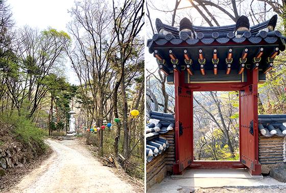 수종사는 험한 산세를 올라야 마주할 수 있다, 수종사를 들어오는 해탈문. 한 폭의 그림을 담은 액자 같다.