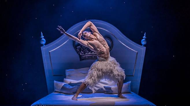 Matthew Bourne's SWAN LAKE. Will Bozier 'The Swan'. Photo by Johan Persson