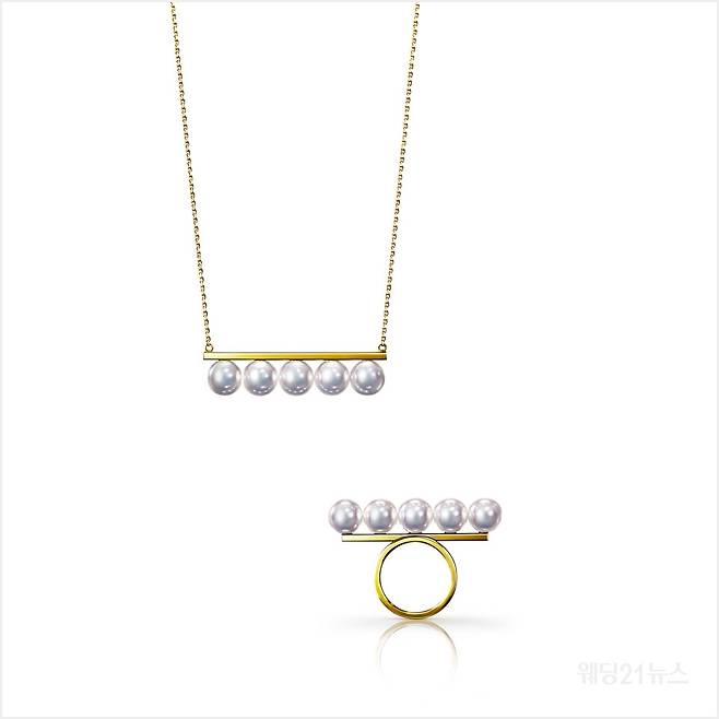 사진 : 타사키 밸런스 시그니처 컬렉션(TASAKI balance signature COLLECTION) ⓒTASAKI – balance signature Necklace & Ring