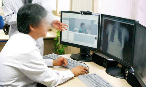 한 병원에서 원격으로 환자를 진료하는 모습. 세계일보 자료사진