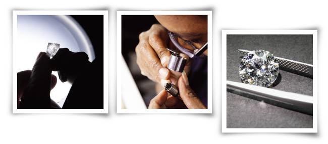 티파니에서 다아아몬드를 선별, 가공하고 세팅하는 과정. [티파니]