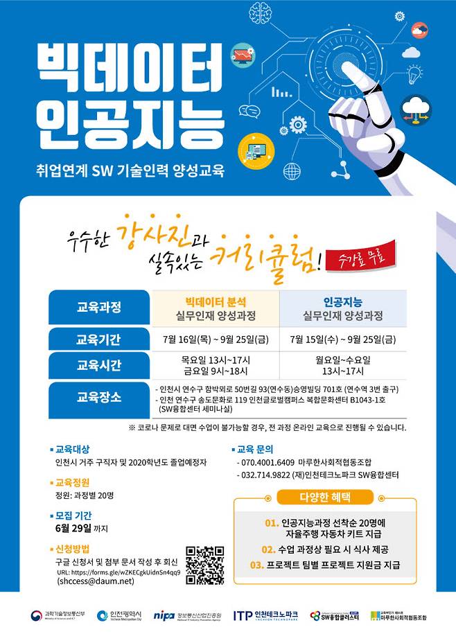 SW 기술인력양성 교육 포스터