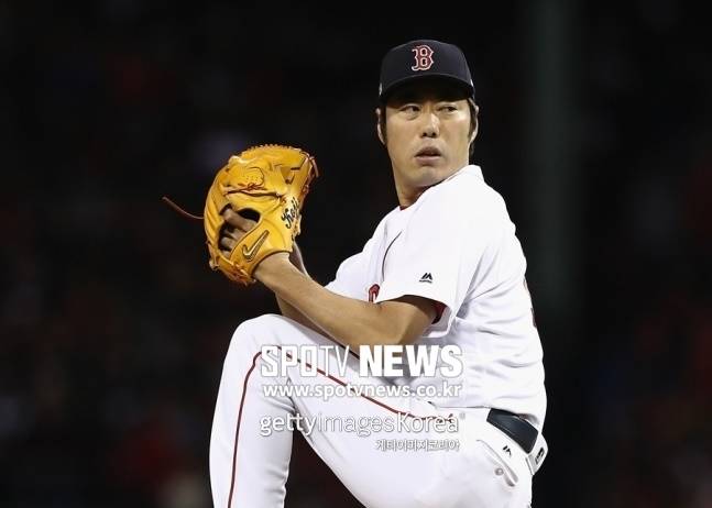 ▲ 보스턴 레드삭스 시절 우에하라 고지.