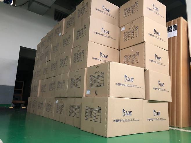 인도로 가는 한국산 마스크 [사회복지법인 안국 제공]