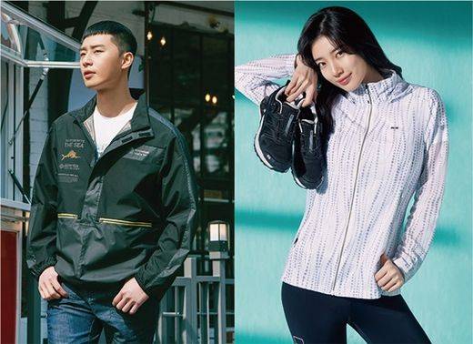 K2 피싱라인 인피니움 아노락 재킷(왼쪽)과 플라이하이크 렉스.