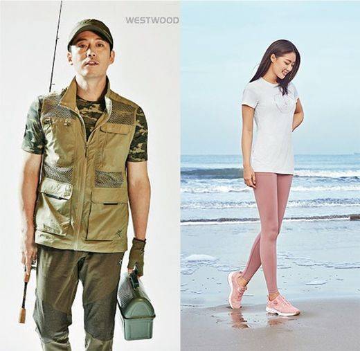 웨스트우드 낚시웨어(왼쪽)과 애슬레저룩