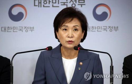 김현미 장관, '주택시장 안정 위한 관리방안은' (서울=연합뉴스) 김승두 기자 = 김현미 국토교통부 장관이 17일 정부서울청사 브리핑실에서 주택시장 안정을 위한 관리방안을 발표하고 있다. 2020.6.17      kimsdoo@yna.co.kr  (끝)