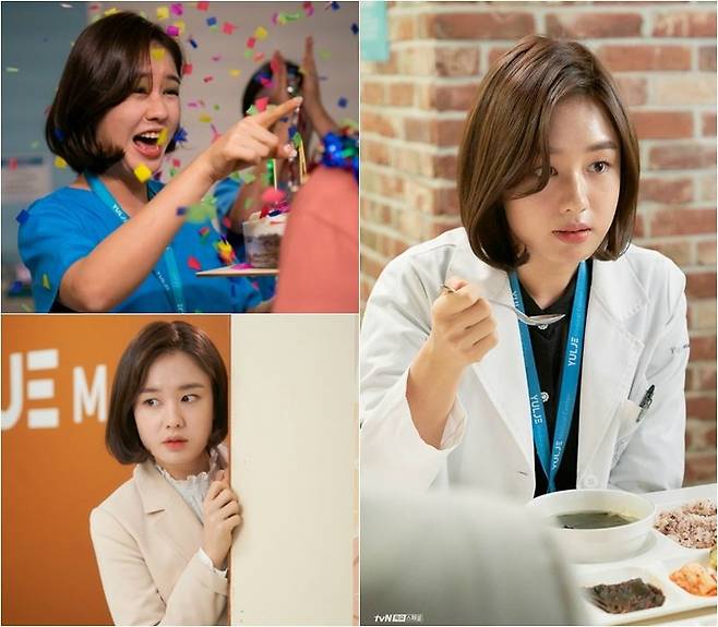 안은진은 '슬의생'에서 율제병원 산부인과 레지던트 2년차 추민하 역을 연기했다. (사진=tvN 제공)