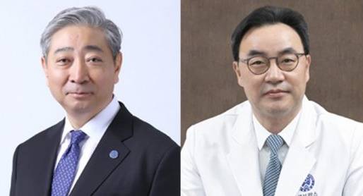 왼쪽부터 윤동섭, 이진우 연세의료원장 최종 후보