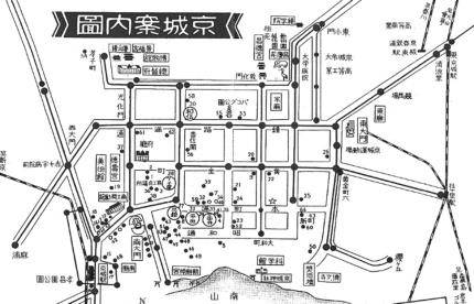 1934년쯤 경성관광협회의 ‘경성안내도’. 특수위안대라는 이름으로 운영되던 한국군 ‘위안부’의 서울지구 제1소대 서울 중구 충무로4가 148번지가 ☆표로 표시돼 있다. 　도서출판 선인 제공