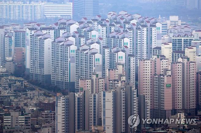 서울 남산에서 바라본 마포구 일대 [연합뉴스 자료사진]