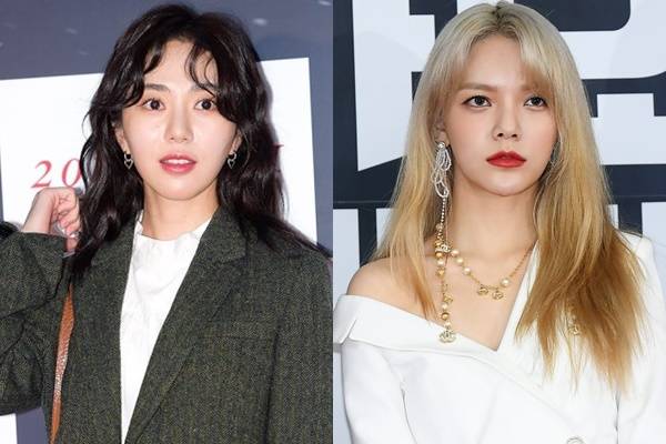 배우 권민아(왼쪽), AOA 멤버 지민/ 사진=텐아시아DB