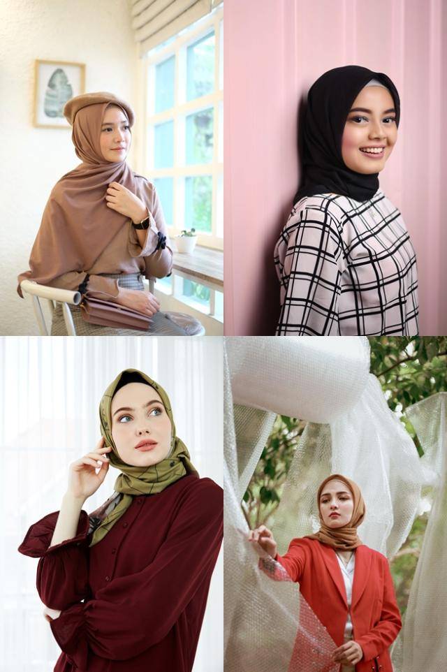 다양한 히잡을 쓰고 있는 인도네시아 무슬림 여성들. 픽사베이