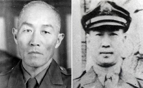 신성모 전 국방부 장관(왼쪽)과 이근석 장군. 세계일보 자료사진