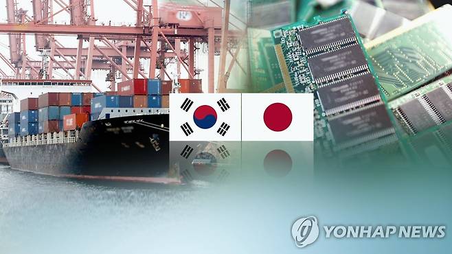 일본 수출규제 (CG) [연합뉴스 자료사진]