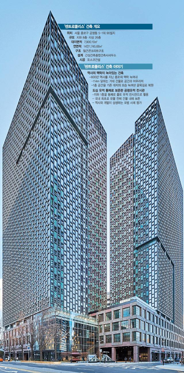 종로구 공평동 ‘센트로폴리스’ 전경.