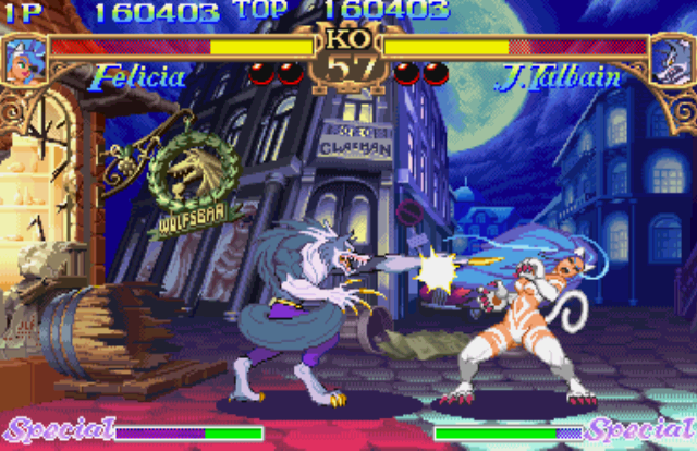 (늑대인간과 고양이 귀신의 대결?)