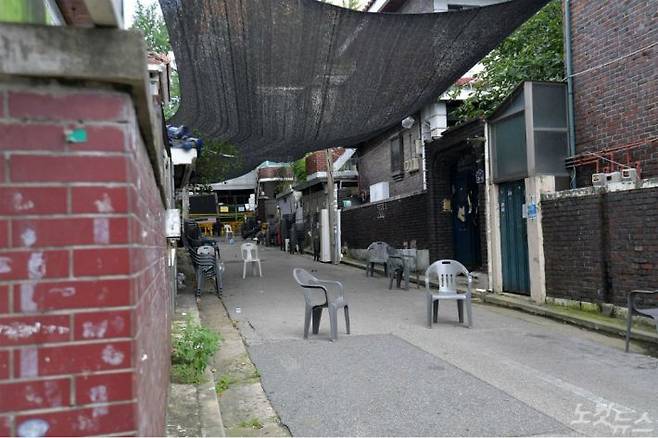 서울 성북구 사랑제일교회 인근 진입로가 막혀 있다.(사진=박종민 기자)