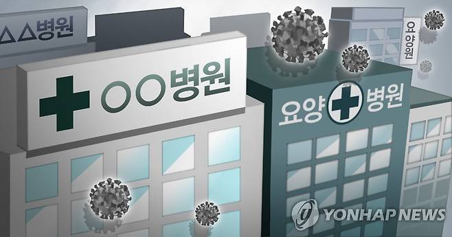 코로나19 의료시설 집단감염 (PG) [권도윤 제작] 일러스트