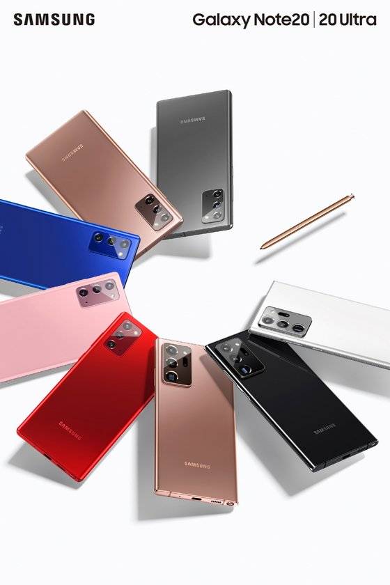 갤럭시 노트20, 노트20울트라 모델. [사진 삼성전자]