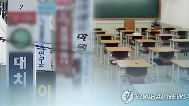 대형학원(CG) [연합뉴스TV 제공]