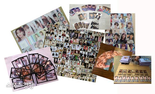 ‘포카’는 아이돌 문화에서 빠질 수 없는 대표 굿즈가 됐다. 팬들 사이에서는 ‘포카’ 교환은 물론 높은 시세로 매매까지 이뤄지고 있다. 사진 SNS