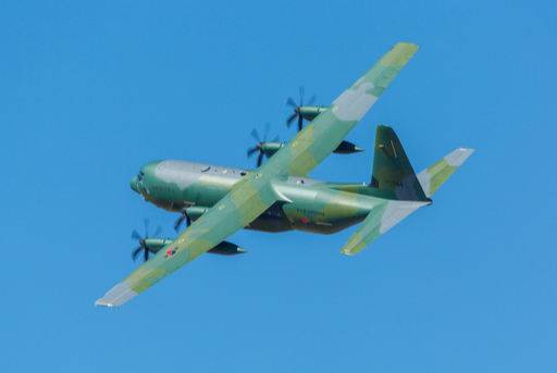 공군 C-130 수송기가 성능점검을 위해 시험비행을 하고 있다. 세계일보 자료사진