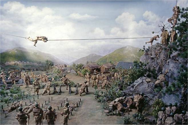 당시 광복군의 훈련을 모형으로 재현한 모습(사진=독립기념관 제공)