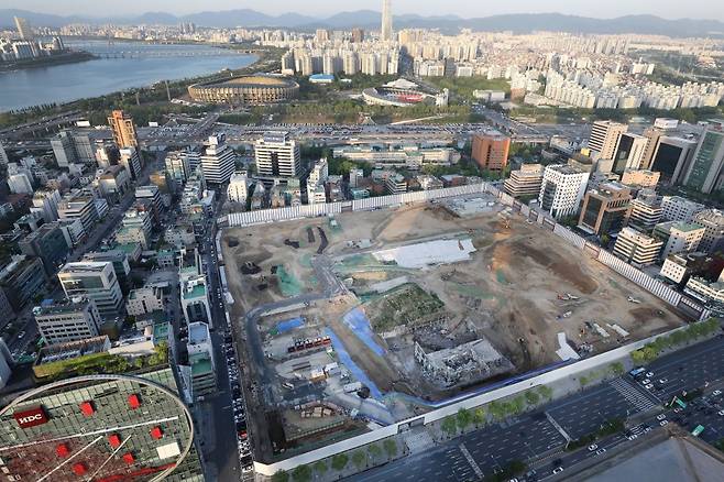 강남구 삼성동 현대차 글로벌비즈니스센터(GBC) 부지 전경. /사진제공=뉴스1